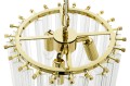 Lampa wisząca MURANO L złota - szkło, metal King Home JD9607-L.GOLD