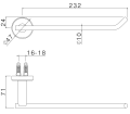 Vema Tiber Steel Wieszak Ring stal nierdzewna V17315 rysunek techniczny