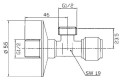 Benkiser 7301212 zawór kątowy 1/2 x 1/2"