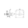 Paffoni Level Cubo bateria prysznicowa podtynkowa LEC010CR