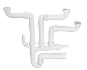 McAlpine SSK3-50 Syfon zlewozmywakowy wielofunkcyjny 11/2"x50 z podłączeniem pralki i zmywarki bez spustu