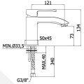 Paffoni Level Standard bateria umywalkowa LES071CR