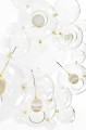 Lampa wisząca CAPRI DISC 5 złota - LED, aluminium, szkło King Home XCP9148-5A