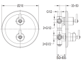 Omnires Armance bateria 3-wyjściowa podtynkowa termostatyczna AM5238/6CR chrom
