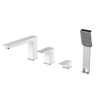 Omnires Parma PM7432CRB bateria wannowa 4-otworowa chrom/biały