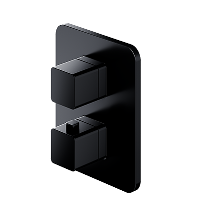 Omnires Parma PM7436BL bateria wannowa, podtynkowa, termostatyczna czarny