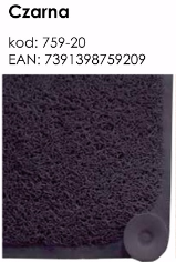 Duschy CLOUDY mata antypoślizgowa brodzikowa, wannowa 44x75 czarna 759-20