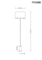 MOOSEE lampa podłogowa SANTORINI - złota podstawa, czarny klosz MSE010200131