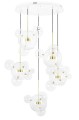 Lampa wisząca CAPRI DISC 5 złota - LED, aluminium, szkło King Home XCP9148-5A