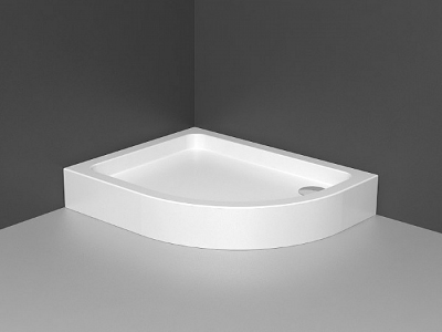 Radaway Laros E 1000x800x170x55 brodzik półokrągły asymetryczny lewy