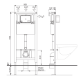 SCHWAB Duplo WC 189 Stelaż podtynkowy 50 cm 674522