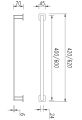 Omnires Nelson NL80214CR wieszak na ręcznik 42cm