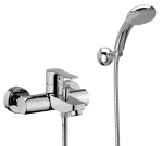 Paffoni RED bateria wannowa ścienna z zestawem natryskowym RED023CR