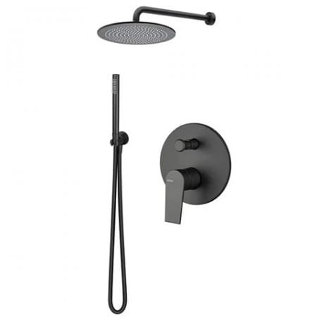 Vema Timea Zestaw natryskowy deszczownica 30cm czarny mat TIMZES30/CZAR