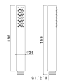 Vema Tiber Steel Słuchawka natryskowa stal nierdzewna V17180 rysunek techniczny