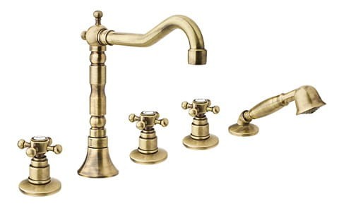 Reitano Atea R388 bateria wannowa 5-otworowa retro bronzo