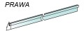 Radaway Uszczelka płetwa dolna do drzwi prysznicowych z serii Euphoria na szybę 8mm, L1000mm 007-108100200 prawa