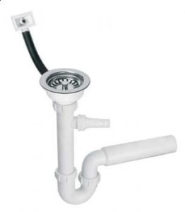 McAlpine HC7+FSW50PR Syfon zlewozmywakowy rurowy 3,5"x50mm z podłączeniem do pralki lub zmywarki, spust z przelewem