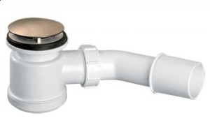 McAlpine HC26-AB Syfon brodzikowy wys.90mm z odejściem 40/50mm czyszczony od góry ,pokrywa stal nierdzewna ANTYCZNY BRĄZ 70mm