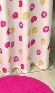 *Karten zasłonka prysznicowa 180X200 cm Dotty Rot