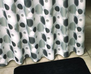 *Karten Jolly grau zasłonka pryszniocowa 180x200cm