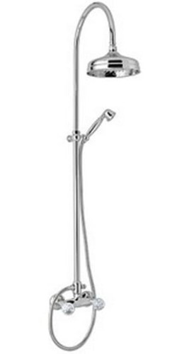 Giulini G. 3907/1162 Odessa kolumna natryskowa z baterią oraz deszczownicą fi20cm, pokrętła Swarovski