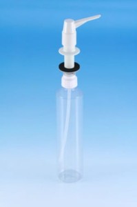 McAlpine HC20-WH Dozownik do płynów mocowany w blacie, zlewozmywaku lub umywalce, Element dozujący ABS BIAŁY