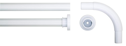 Seallux fi 28mm drążek prysznicowy kątowy biały 90x90cm 276666210