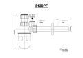 McAlpine 5130PF Syfon umywalkowy butelkowy gastronomiczny 11/4x32mm z napowietrznikiem bez spustu