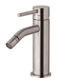 LIGHT bateria bidetowa pionowa stal szczotkowana LIG131ST bez korka