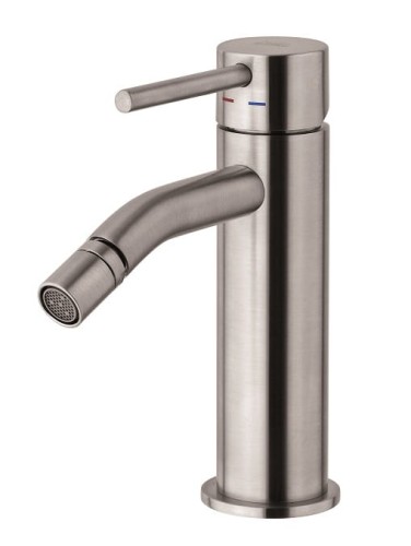 LIGHT bateria bidetowa pionowa stal szczotkowana LIG131ST bez korka