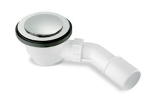 McAlpine HC27CLCP Syfon brodzikowy ''klik-klak'' z odejsciem 40/50mm czyszczony od góry ,pokrywa mosiądz CHROM 113mm