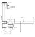 McAlpine HC7 Syfon zlewozmywakowy rurowy 1.1/2x50mm z podłączeniem do pralki lub zmywarki