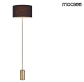 MOOSEE lampa podłogowa SANTORINI - złota podstawa, czarny klosz MSE010200131