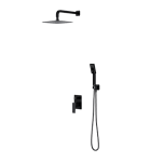 Omnires Parma  SYSPM10BL system prysznicowy z deszczownicą i zestawem natryskowy, punktowym czarny