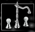 Giulini G. 3906 Odessa bateria umywalkowa 3-otworowa z pokrętłami Swarovski 