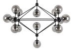 Lampa wisząca PLANETARIO 15 czarna - klosze dymione King Home MD10230-15
