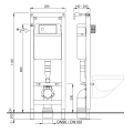 SCHWAB Duplo WC 387 Wąski stelaż podtynkowy 38 cm 4060453004