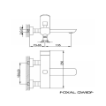 Kohlman FOXAL QW110F bateria wannowa ścienna