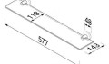 GEESA 916546-02 NEMOX UCHWYT PÓŁKI 58 CM