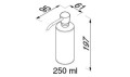 GEESA 916516-02-250 NEMOX COLLECTION dozownik stojący 250ml chrom