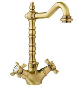 Giulini G. 7356BR Parigi bateria umywalkowa wysoka z korkiem automatycznym bronzo