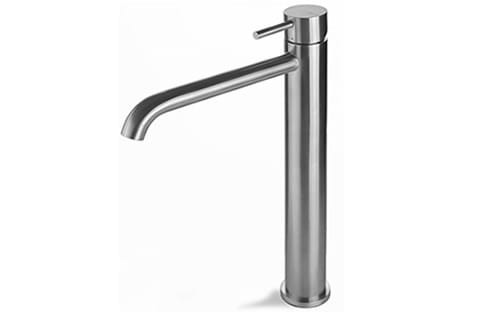 Vema Tiber Steel Bateria umywalkowa wysoka z korkiem klik-klak stal nierdzewna V17021/K