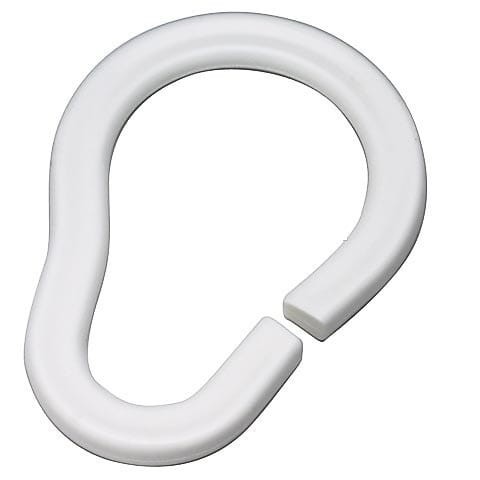 Duschy 681-10 żabki do zasłon TYP C 12szt białe