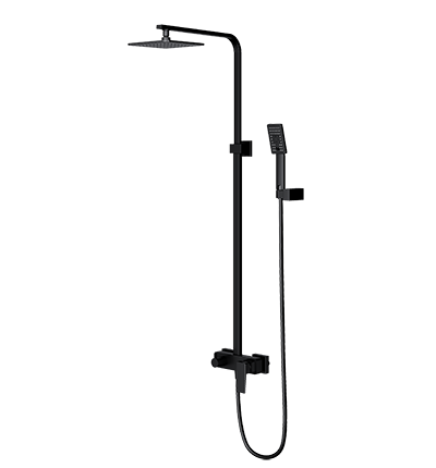 Omnires Parma PM7444BL System prysznicowy, natynkowy czarny