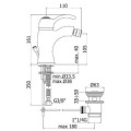 FLAVIA Bateria bidetowa chrom FA135CR Fonte