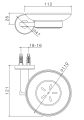 Vema Tiber Steel Mydelniczka stal nierdzewna V17320 rysunek techniczny