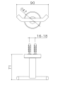 Vema Tiber Steel Uchwyt punktowy stal nierdzewna V17330 rysunek techniczny