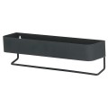 Sealskin Brix 362473419 Wieszak na ręcznik z półką czarny