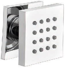 Omnires dysza boczna natynkowa, mosiężna J09CR chrom